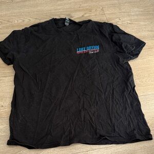 District Luke Bryan Black Tee with Blue and Red Accents
